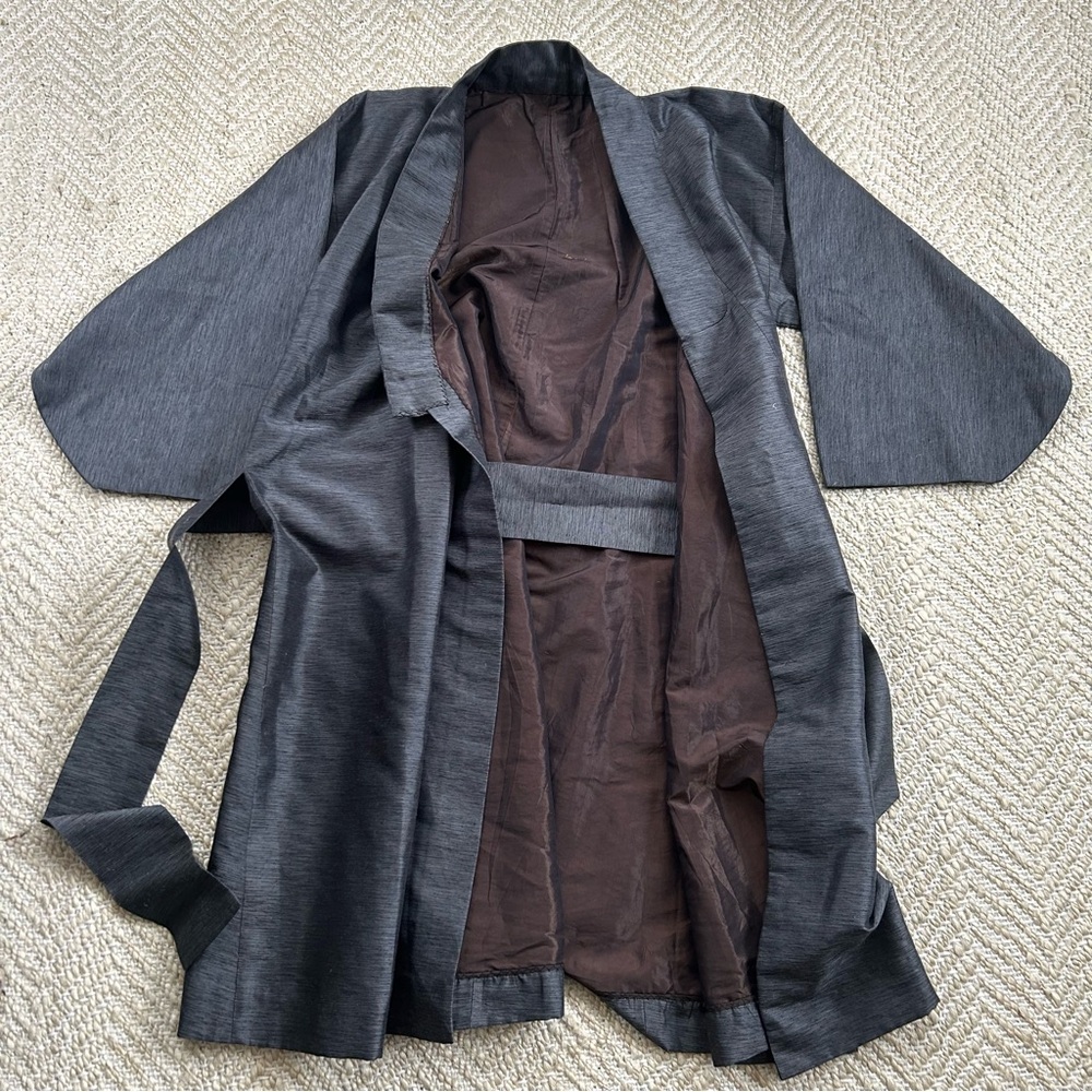 Vintage Gray Kimono Robe Size Large